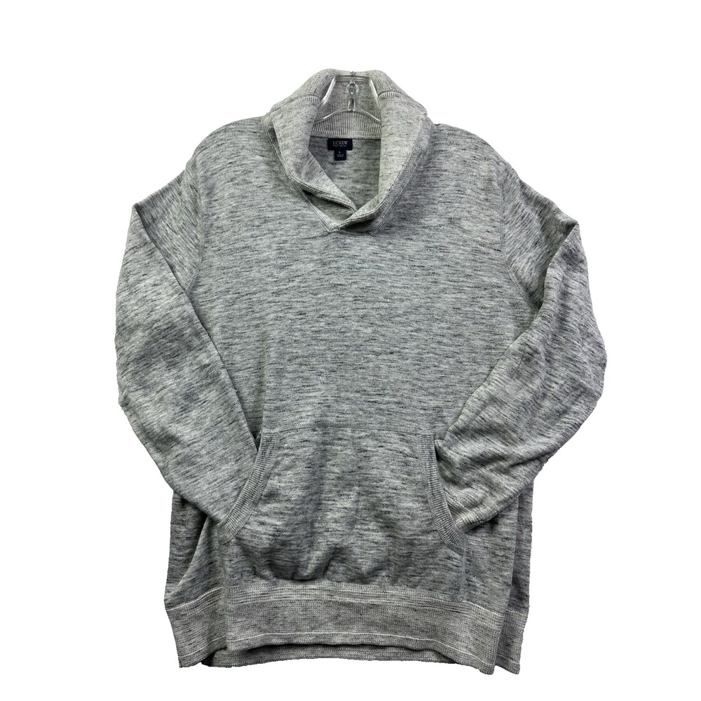 J Crew Sweater long sleeves Collar color Gray Pullover Size Large Unisex